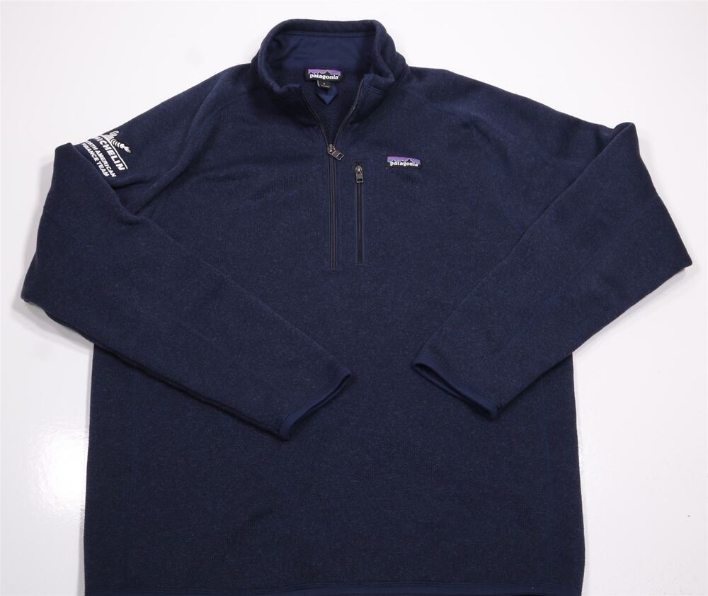 Patagonia Mens Navy Blue Knit Better Sweater 1/4 Quarter Zip Pullover Mens Large